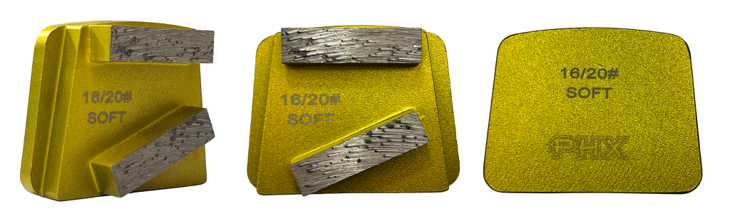 B12-16S2RT: 4 x Soft 16 Grit 2 Seg. Premium