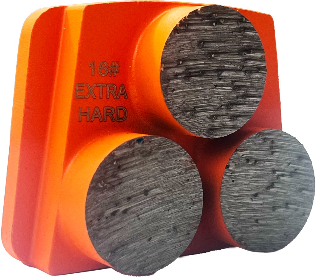 B16XH3RT: 9 x Extra Hard 16 Grit 3 Seg. Rect. Premium