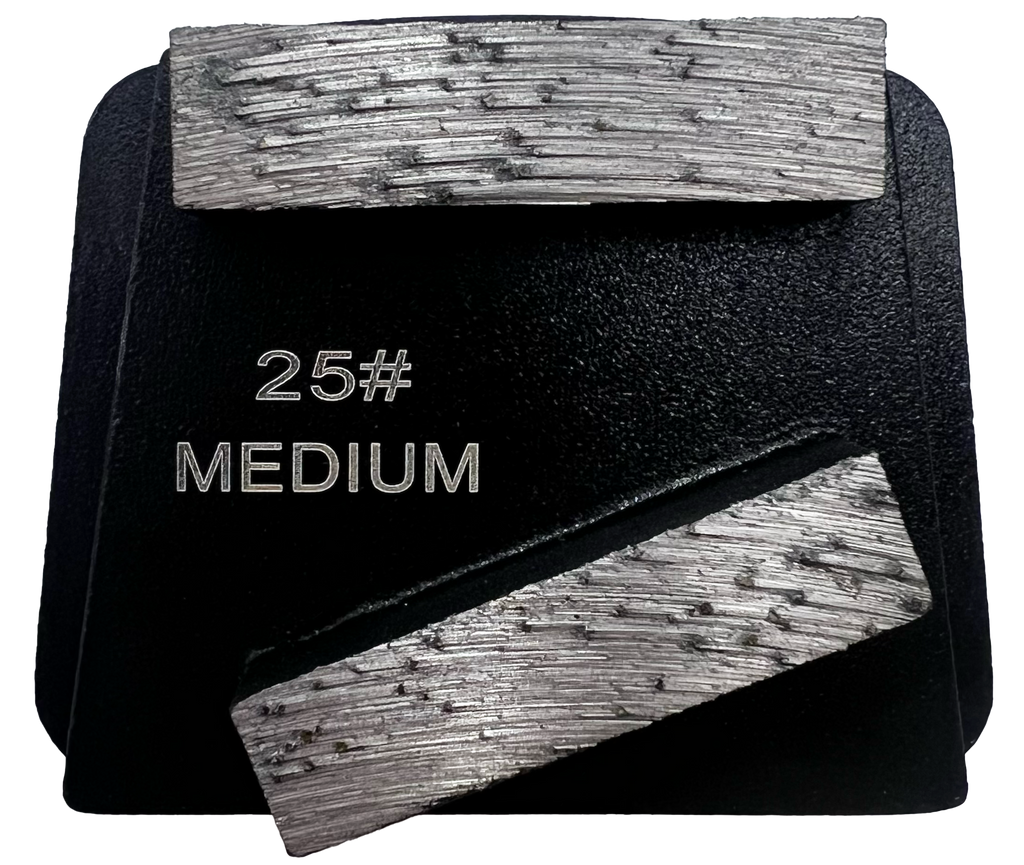 B25M2RT: 9 x Medium 25 Grit 2 Seg. Premium