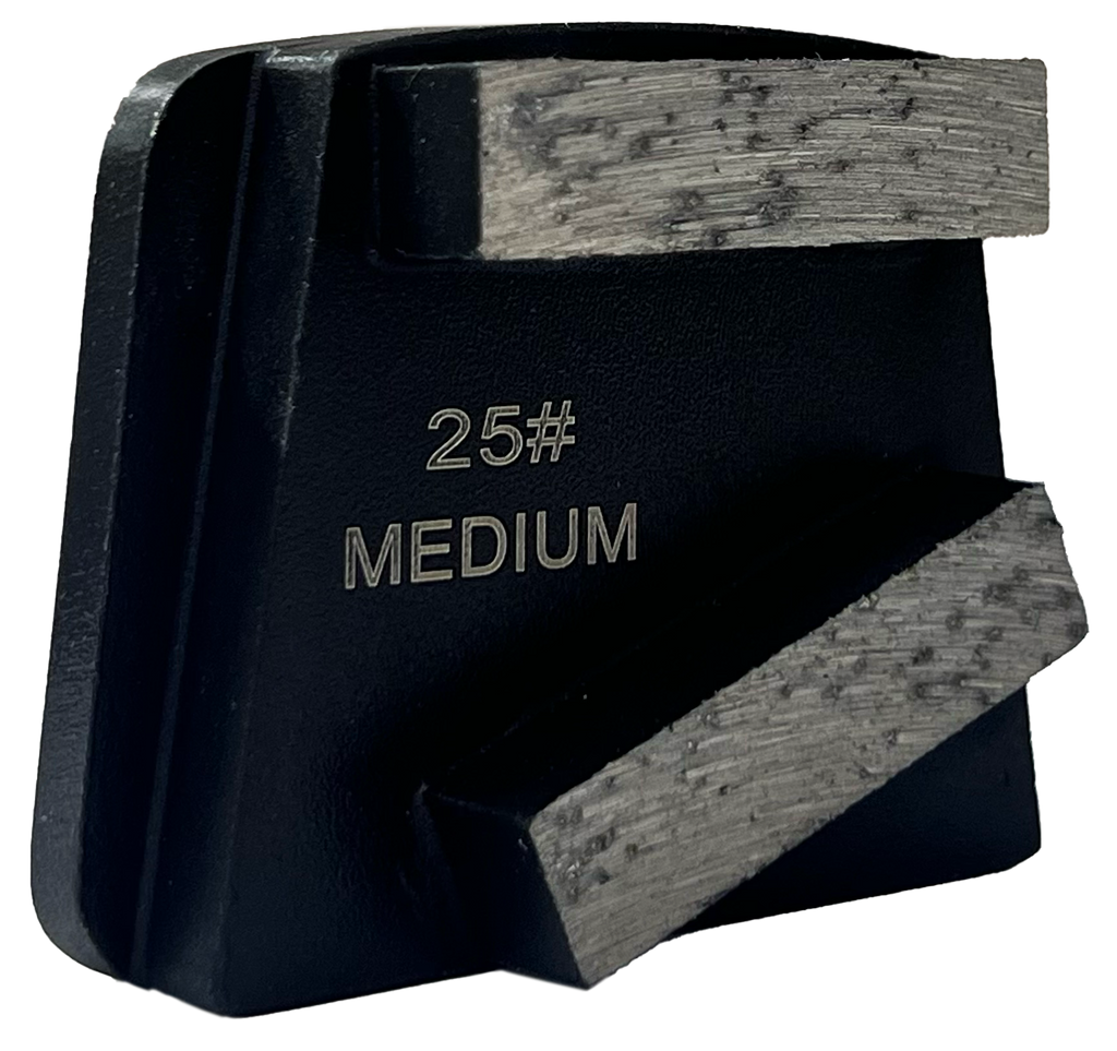 B25M2RT: 9 x Medium 25 Grit 2 Seg. Premium