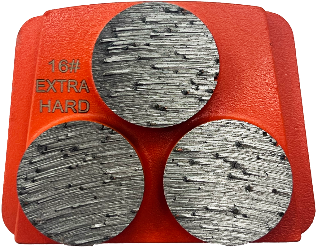 B12-16XH3RT: 4 x Extra Hard 16 Grit 3 Seg. Rect.