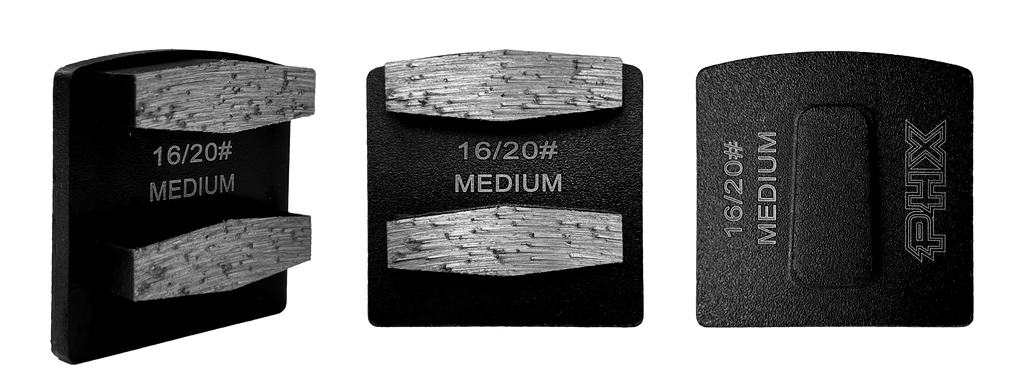 BHUSQ-16M2: 9 x Medium, 16 grit 2 segments