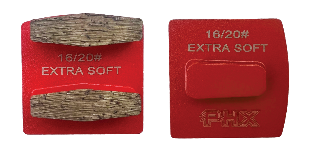 BHUSQ-16XS2: 9 x Extra-Soft, 16 grit 2 segments