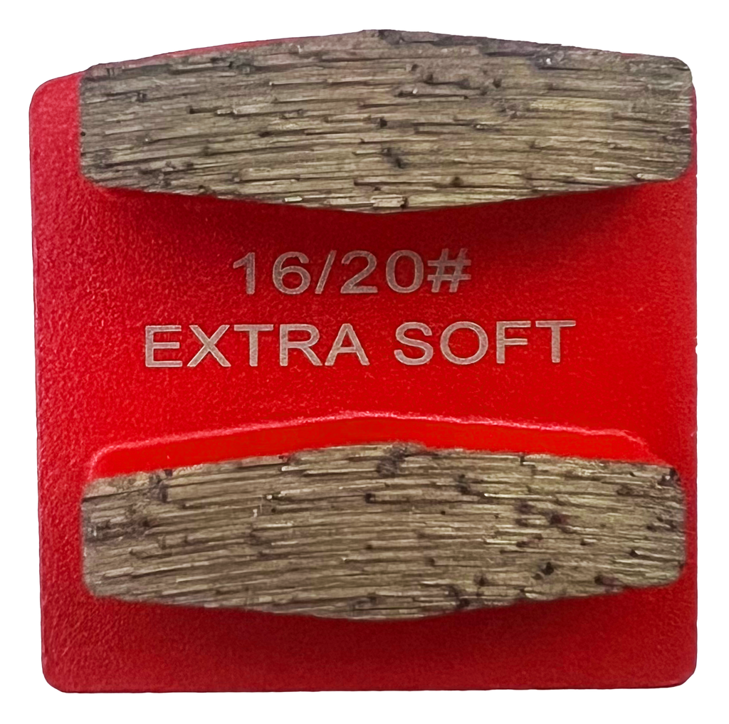 BHUSQ-16XS2: 9 x Extra-Soft, 16 grit 2 segments