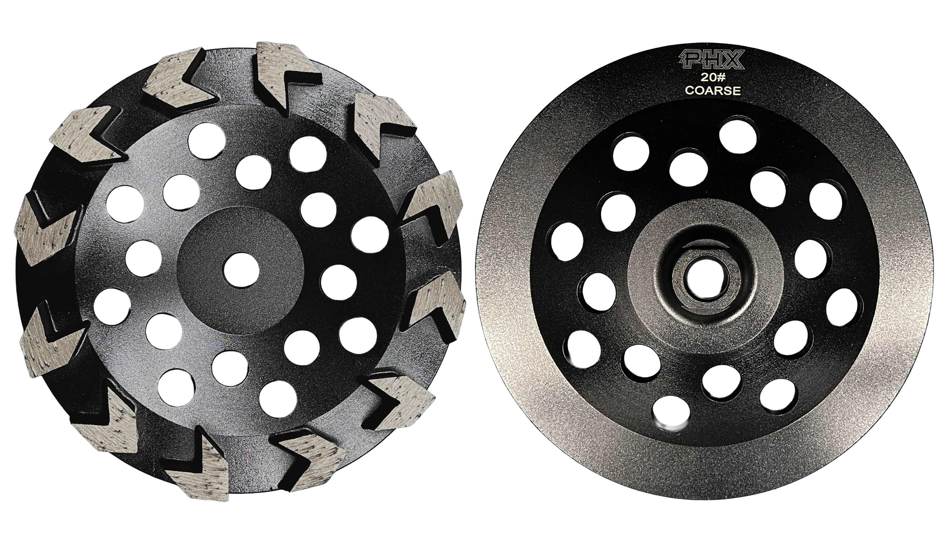 CW706: 7" Arrow Cup Wheel, 20#, Threaded