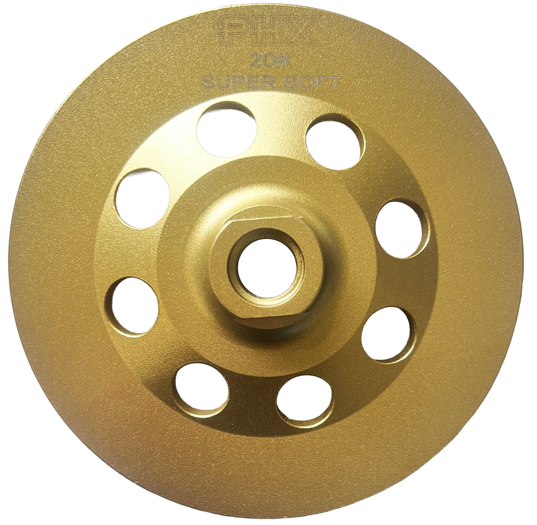 5" Swirl Cup Wheel,20# Super Soft, Threaded