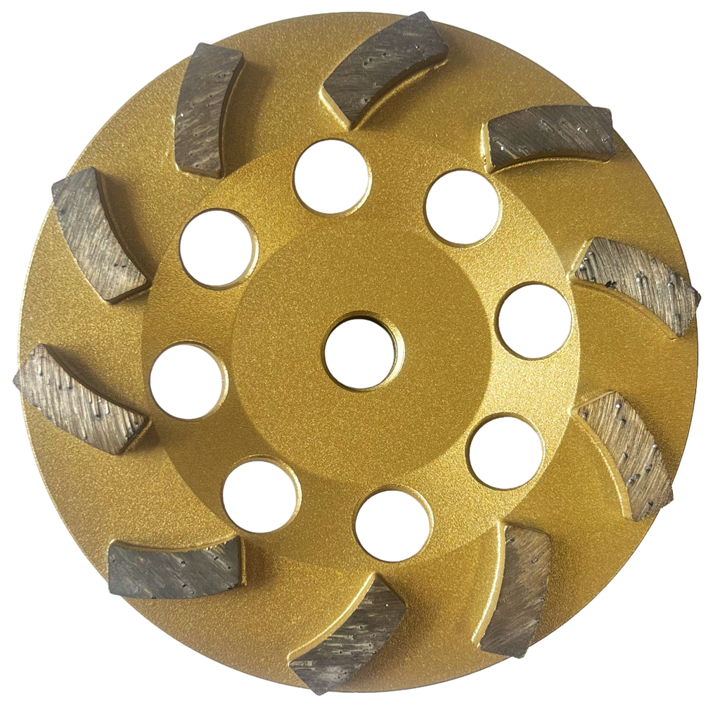 5" Swirl Cup Wheel,20# Super Soft, Threaded