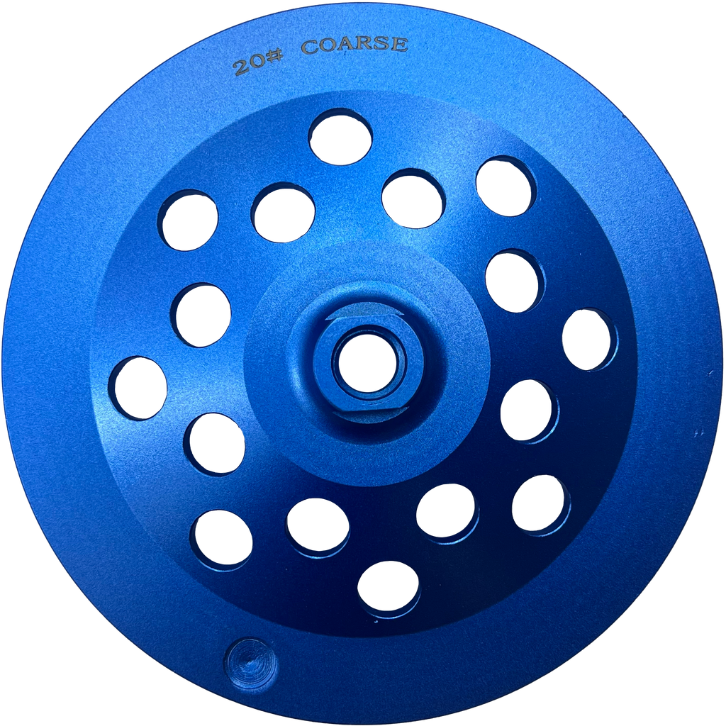 CW706: 7" Arrow Cup Wheel, 20#, Threaded