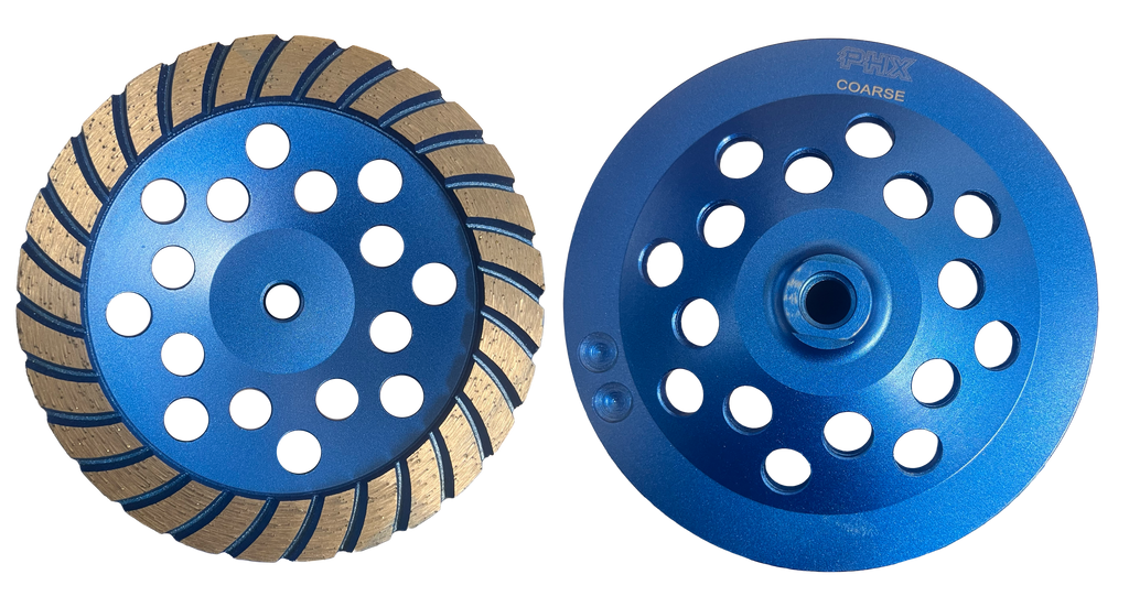 CW712: 7" Turbo Cup Wheel, 40/50#, Medium,5/8"-11 Thread