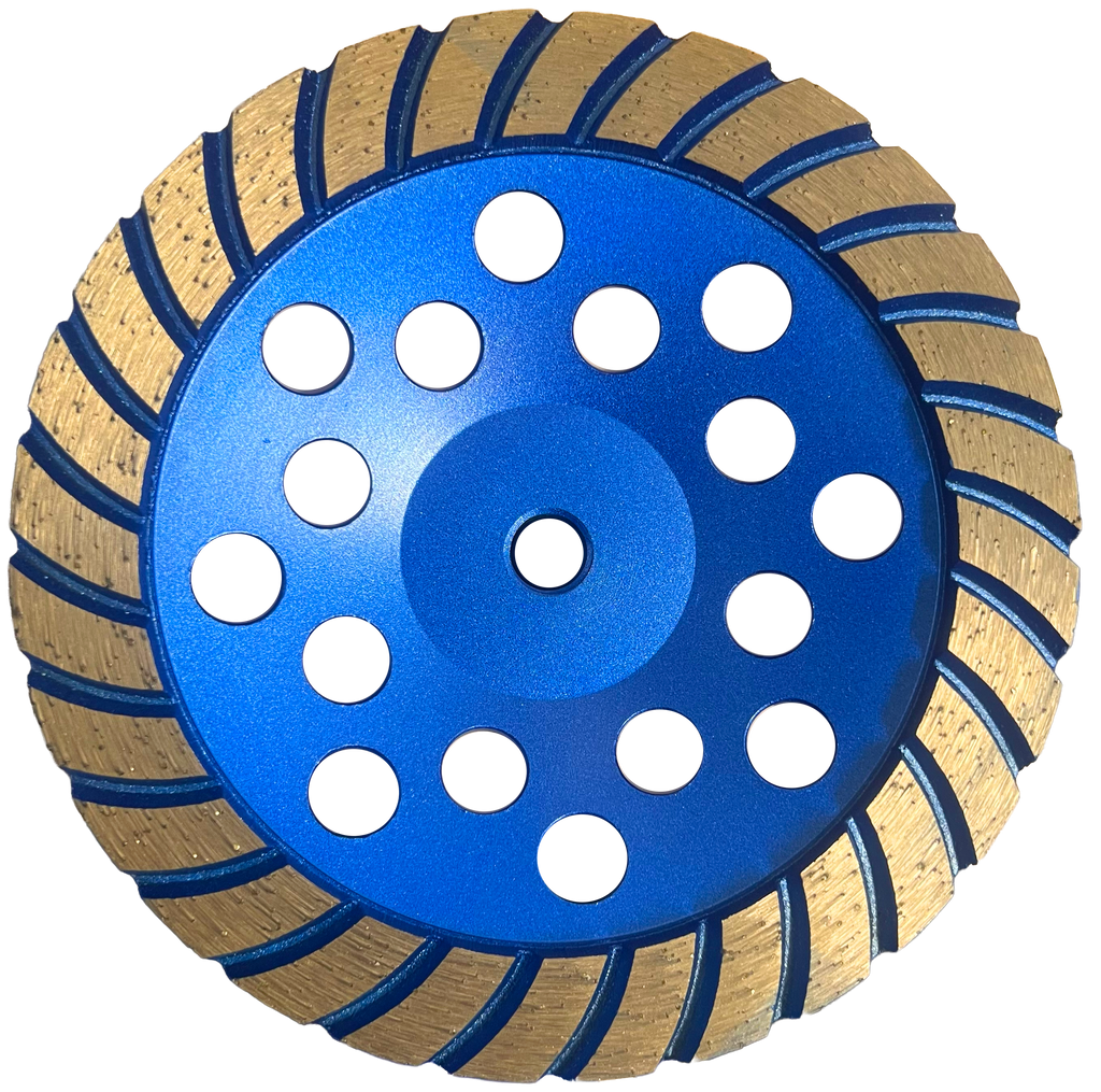 CW712: 7" Turbo Cup Wheel, 40/50#, Medium,5/8"-11 Thread