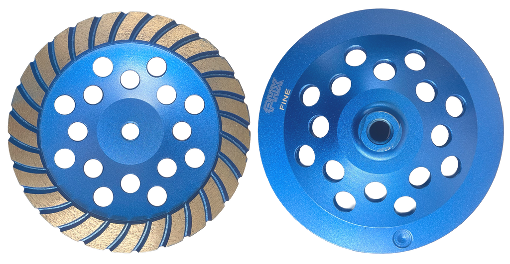 CW713: 7" Turbo Cup Wheel, 80/100#,Fine,5/8"-11 Thread